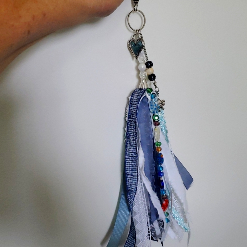 Chic Tassel Boho with shades of blue and white
